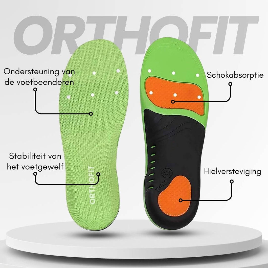 Orthofit - Orthopedische en Pijnverlichtende Inlegzolen, Gemaakt Voor Alle Schoenen (2 stuks voor beide voeten)
