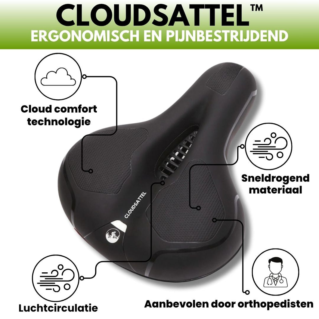 Cloudsattel - Ergonomisch pijnstillend wielzadel voor alle fietsen