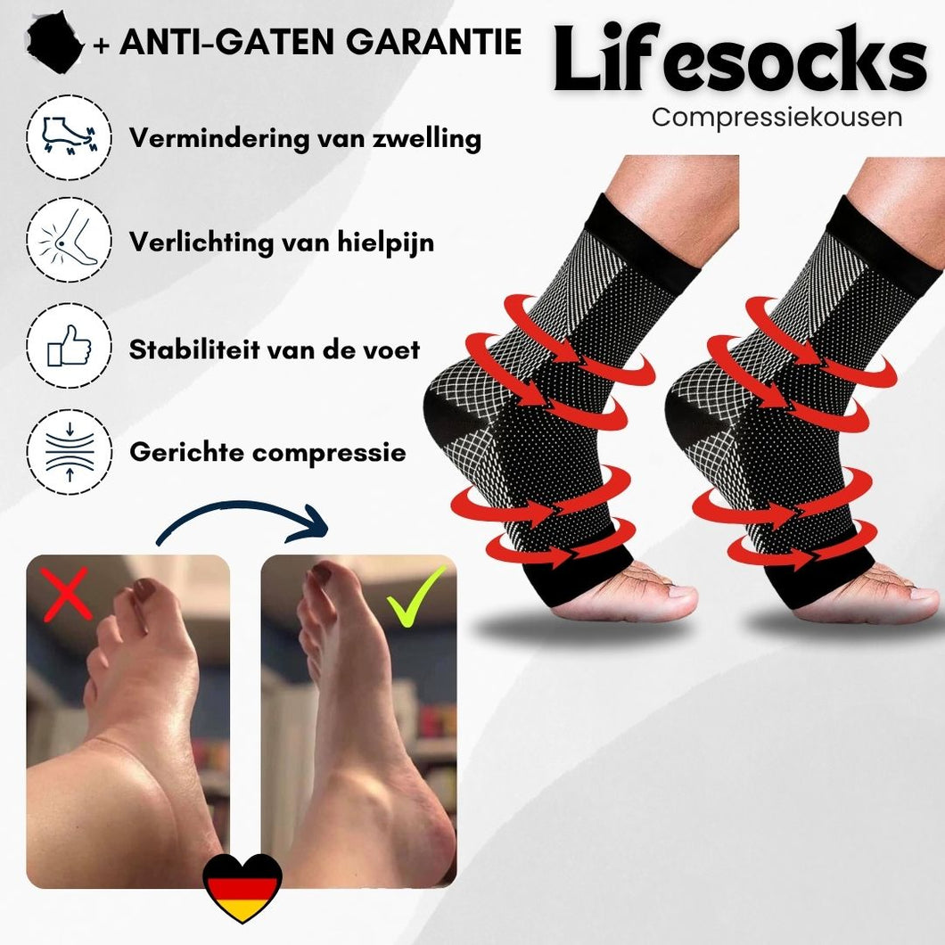 Lifesocks - Orthopedische compressiesokken voor vermoeide en pijnlijke voeten