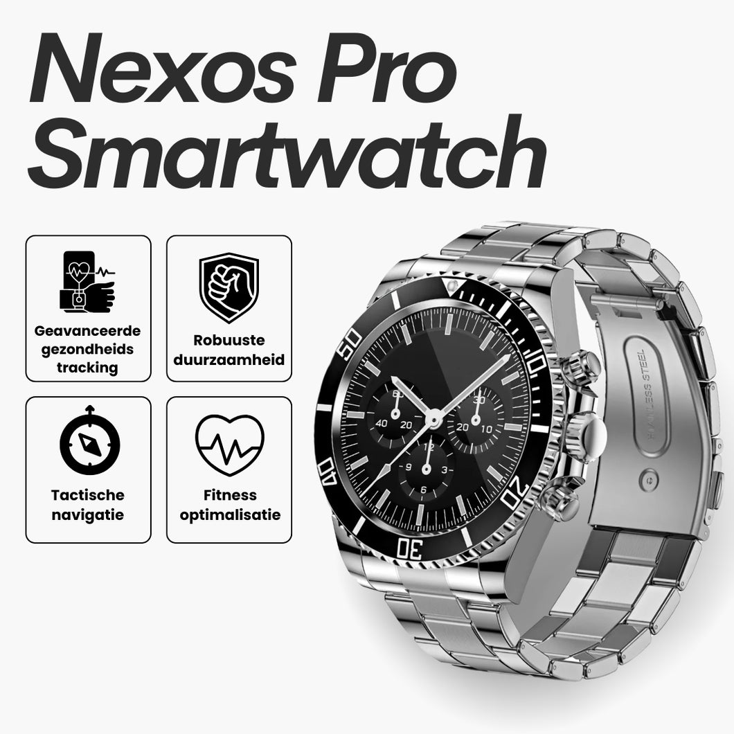 Nexos Pro Smartwatch - Onverwoestbare militaire gezondheidsklok (2025)